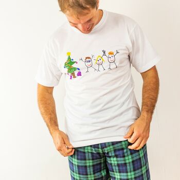 Personalised Family Matching Pj's With Child's Drawing, 8 of 12