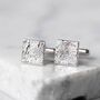 Silver Fingerprint Stamp Cufflinks, thumbnail 3 of 8
