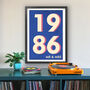 1986 Personalised Year Typography Print, thumbnail 10 of 10