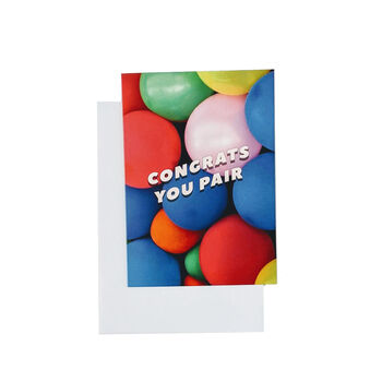 'Congrats You Pair' Greetings Card, 2 of 3