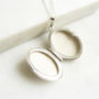 Personalised Engraved Silver Locket With Swallow, thumbnail 2 of 7