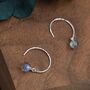 Sterling Silver Genuine Labradorite Dangle Earrings, thumbnail 5 of 12