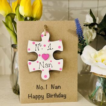 Personalised Mum Nanny Jigsaw Keepsake Card, 6 of 6