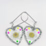 Heart Earrings With Daisies And Colourful Crystals In Gold Or Silver, thumbnail 7 of 12