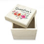 Personalised Gardener's Floral Garland Wooden Seed Box, thumbnail 2 of 3