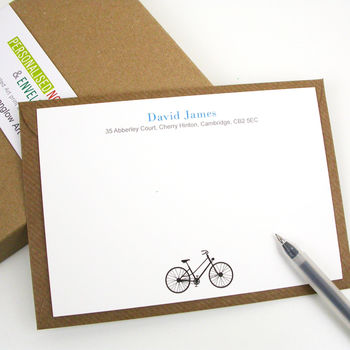 Personalised Bicycle Notecards, 2 of 4