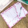 Pink Cow Print A4 Weekly Planner, thumbnail 3 of 6