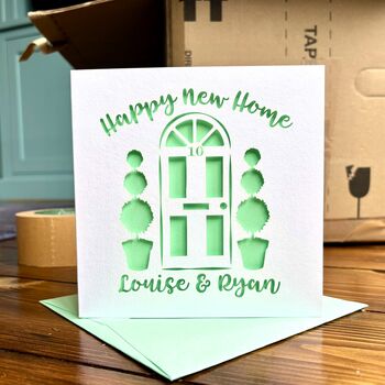 Papercut Front Door Personalised New Home Card, 2 of 4