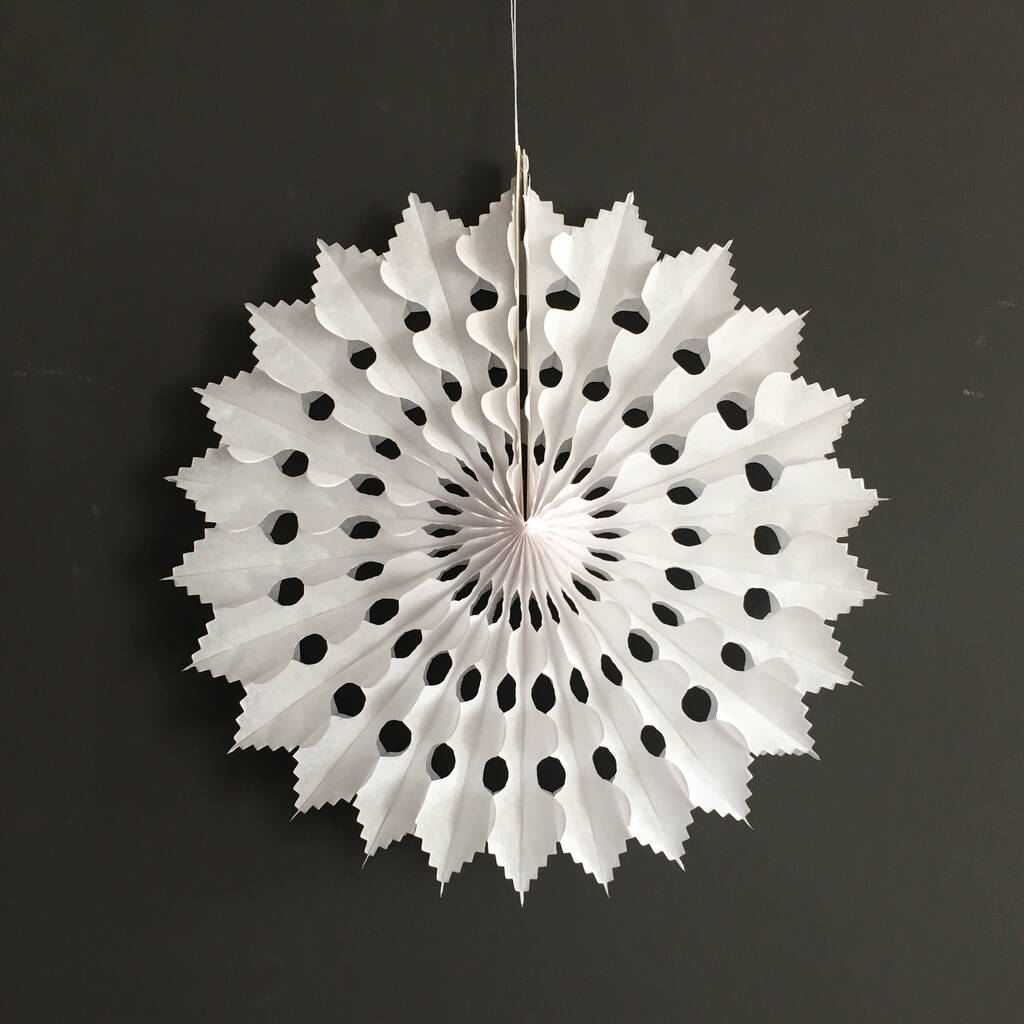 Set Of Eight White Paper Snowflake Decorations By Petra boase Ltd ...