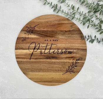 Personalised Engraved Acacia Cheese Board, 7 of 8