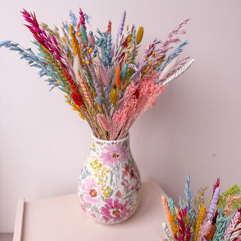 Rainbow Dried Flower Bouquet Gift, 3 of 8