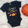 Personalised Bright First Halloween Babygrow, thumbnail 1 of 3