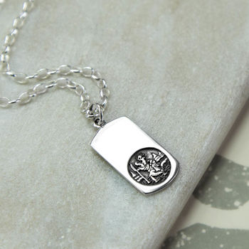 Sterling Silver St Christopher Necklace, 2 of 6