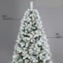 Snow Flocked Pine Christmas Tree, 6ft, Pre Lit LED Lights, 600 Tips, Free Storage Bag, thumbnail 3 of 4