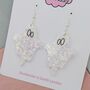 White Glitter Ghost Resin Halloween Earrings, thumbnail 3 of 4