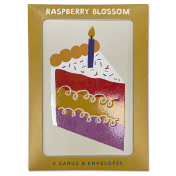 Colourful Rainbow Cake Birthday Blank Card Set, 2 of 4