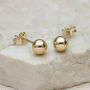 9ct Yellow Gold Spanish Ball Stud Earrings, thumbnail 3 of 10