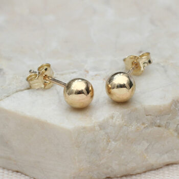 9ct Yellow Gold Spanish Ball Stud Earrings, 3 of 10