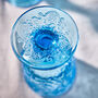 Lugo Paisley Embossed Blue Wine Glass, thumbnail 2 of 3