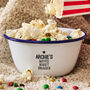 Personalised Enamel Childrens Popcorn Bowl, thumbnail 1 of 4