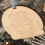 Personalised Campervan Wooden Christmas Tree Decoration, thumbnail 2 of 4