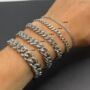 Personalised Name, Date, Symbols Cuban Link Chain Bracelet, Curb Chain, thumbnail 6 of 10