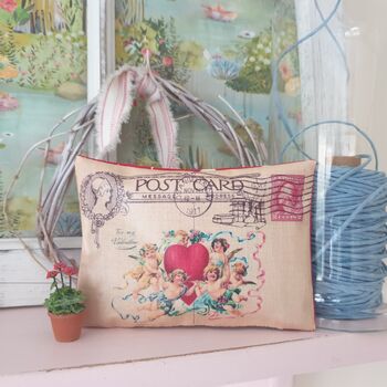 Valentine's Fabric Lavender Bag Gift For Her, Cherub Keepsake Love Token, 4 of 12