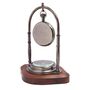 Personalised Bronze 6th Anniversary Desk Clock With Compass, thumbnail 7 of 11