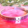 Strong Brave Courage Bangle Cuff, thumbnail 4 of 5