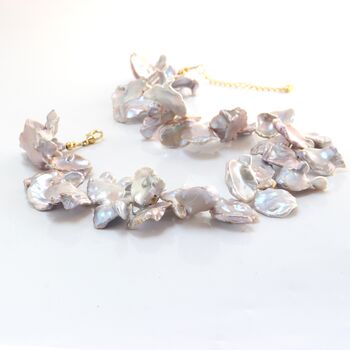 Dramatic Keshi Pearl Choker Necklace, 6 of 10