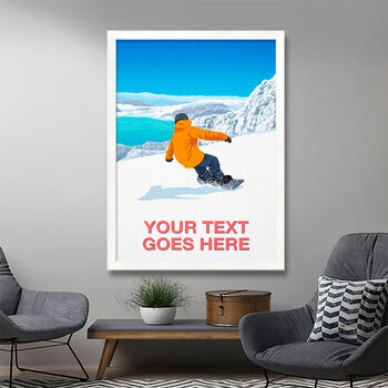 Personalised Snowboarding Graphic Art Print, 3 of 6