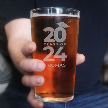 Personalised Graduation Pint Glass With Gift Box, 4 of 4