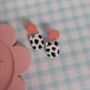Small Cow Print Arch Dangle Earrings, thumbnail 4 of 4