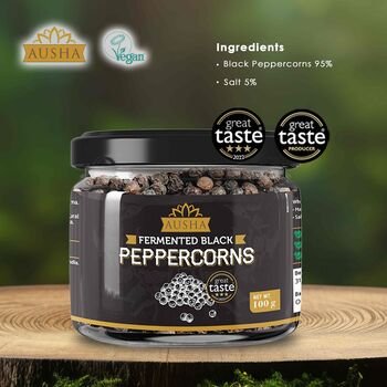 Ausha Black Peppercorns Fermented 200g Great Taste Award, 5 of 6