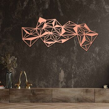 Modern 3D Polygon Wooden Wall Art Decor Abstract Design, 3 of 8