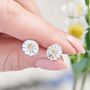 Daisy Silver And Solid Gold Studs, thumbnail 4 of 6