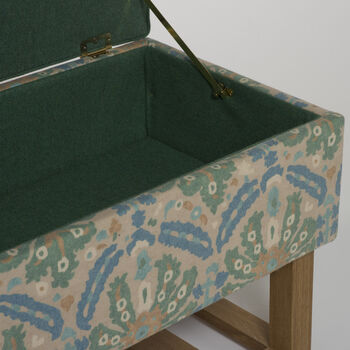 Bespoke Floral Fabric Storage Bench For Shoes, 9 of 10