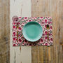 Bahar Floral Pink Placemats Set Of Two, thumbnail 1 of 2