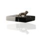 Handmade Black And White Marble Ashtray With Silver Lion, thumbnail 3 of 4