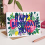 Happy Birthday Mum Floral Paper Cut Card, thumbnail 1 of 5