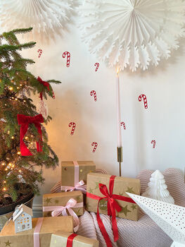 Candy Cane Christmas Door/Wall Stickers, 3 of 9