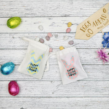 Personalised Happy Easter Egg Bunny Bag, 4 of 4
