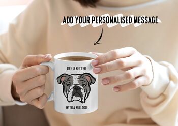 English Bulldog Personalised Mug, 2 of 5