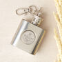 60th Birthday 1965 Sixpence Mini Hipflask Keyring, thumbnail 1 of 6