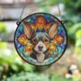 Chihuahua Black Stained Glass Effect Suncatcher, thumbnail 3 of 3