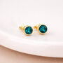 Gold Plated Sterling Silver December Topaz Birthstone Stud Earrings – 7mm, thumbnail 2 of 10