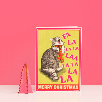 Feline Festive Cats Christmas Card Pack Of Six, 4 of 8