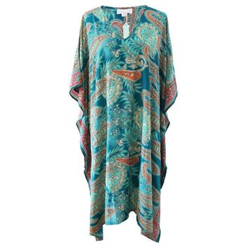 'Orla' Turquoise Paisley Kaftan, 7 of 7