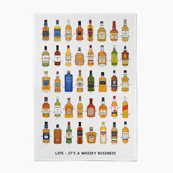 'Whisky Business' Whisky Tea Towel, 2 of 3