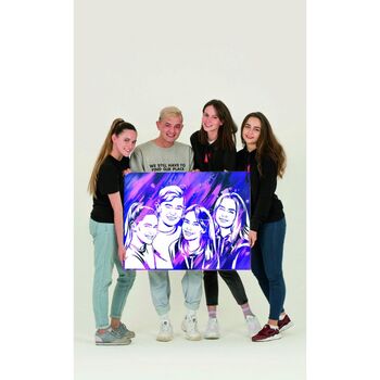 Personalised Portrait From Photo | Paint Your Own | Diy Kit | 80 X 60cm, 4 of 6